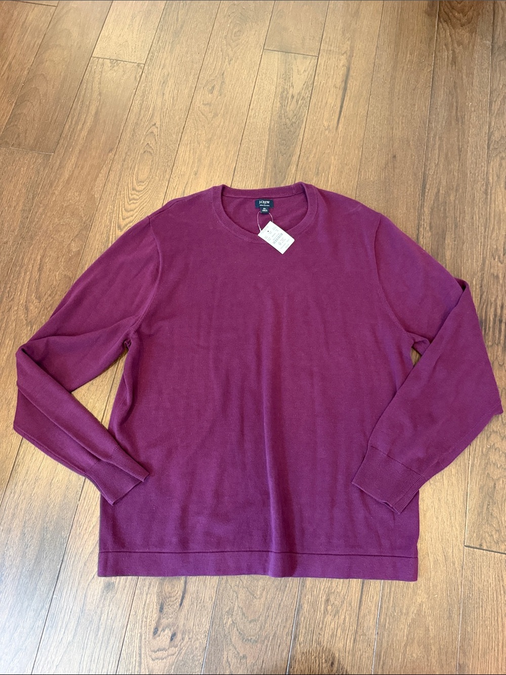 J. Crew Men's Crewneck Sweater in Deep Burgundy Size XL NWT - C27-181